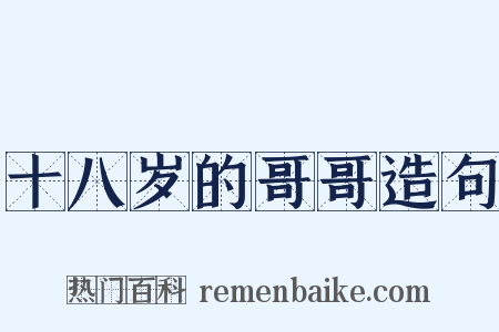 十八岁的哥哥造句是什么意思的图片